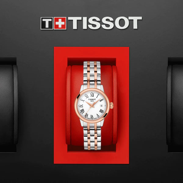 TISSOT CLASSIC DREAM LADY RG 2 TONES QUARTZ WATCH