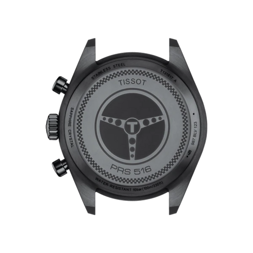 TISSOT PRS 516 CHRONOGRAPH PVD STEEL LEATHER