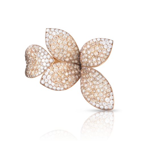 Pasquale Bruni Giardini Segreti Rose Gold Diamond Ring -5 Leaves