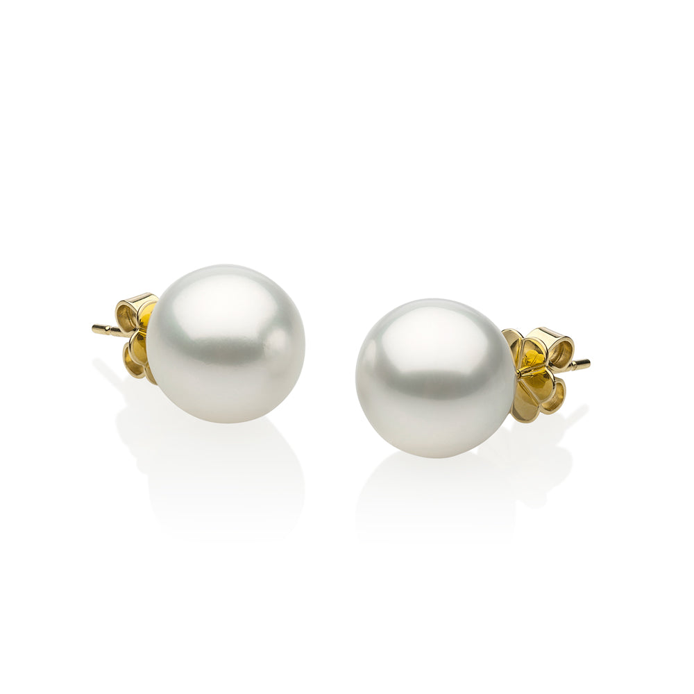 Autore Pearls 18k YG South Sea Pearl Stud Earrings -10mm