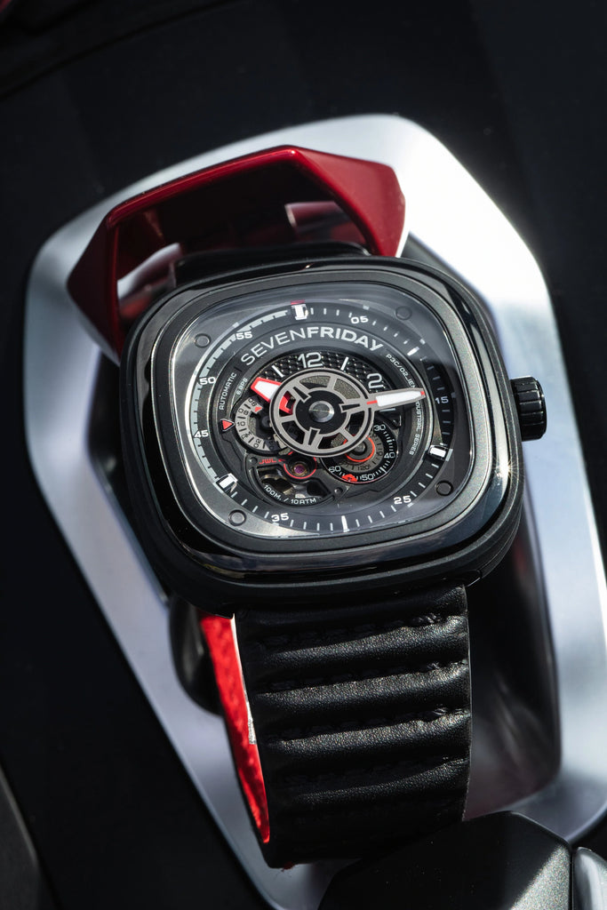 SEVENFRIDAY P3C/02 RACER III with Leather Strap