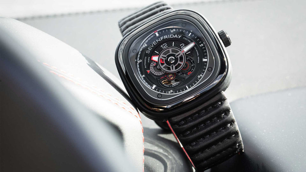 SEVENFRIDAY P3C/02 RACER III with Leather Strap