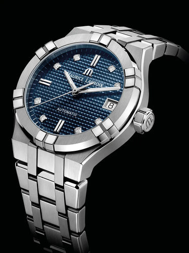 Maurice Lacroix Aikon 35mm Blue with diamond