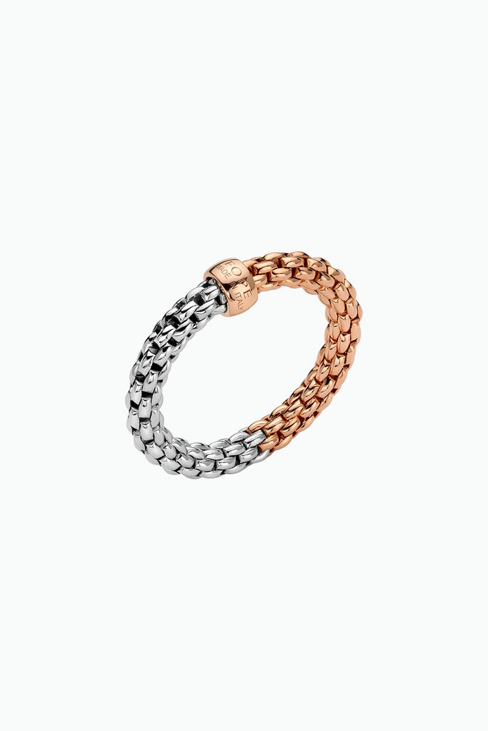 Fope Essentials Collection Flex it Ring in Bicolour 18k white & rose gold