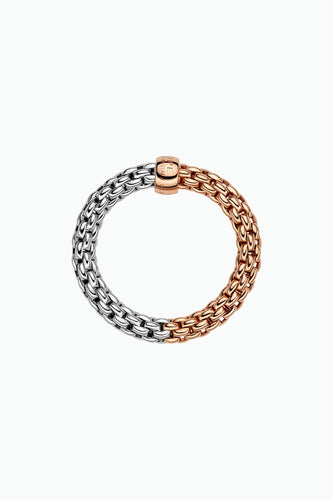 Fope Essentials Collection Flex it Ring in Bicolour 18k white & rose gold