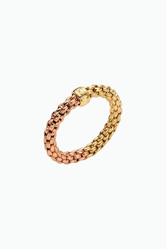 Fope Essentials Collection Flex it Ring in Bicolour 18k rose & yellow gold