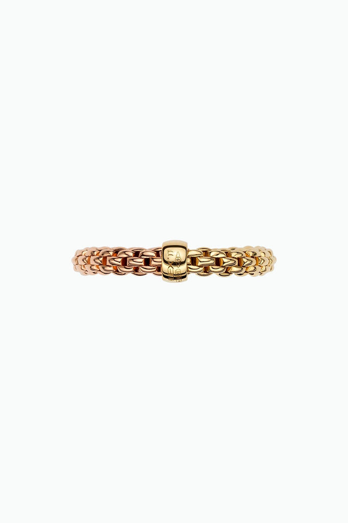 Fope Essentials Collection Flex it Ring in Bicolour 18k rose & yellow gold