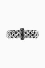 Load image into Gallery viewer, Fope Vendome White Gold Ring with Black Diamonds