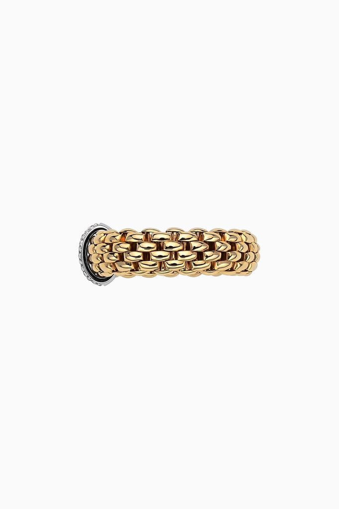 Fope Vendome Yellow Gold Ring with Diamonds Medium