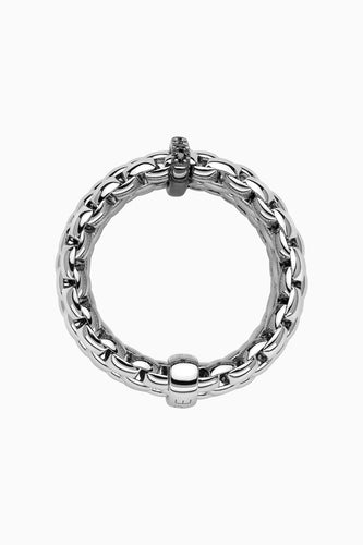 Fope Panorama Ring in White Gold with Black Diamonds in large size