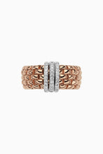 Load image into Gallery viewer, Fope Panorama Ring in Rose Gold with Diamond Pave in medium size