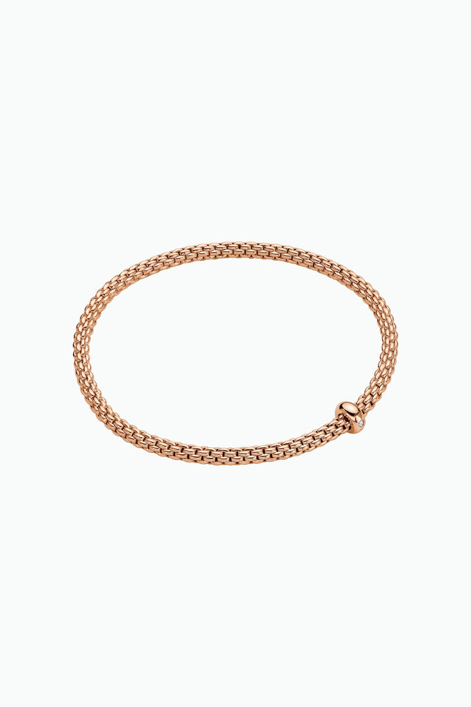 Fope Prima Rose Gold Bracelet with gold rondels