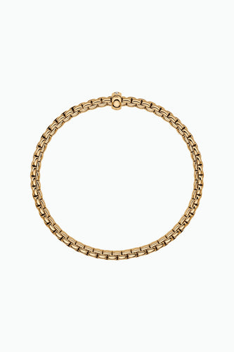 Fope Eka Yellow Gold Bracelet with a white diamond in medium size