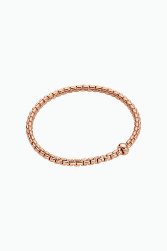 Fope Eka Rose Gold Bracelet with a white diamond IN EXTRA SMALL SIZE