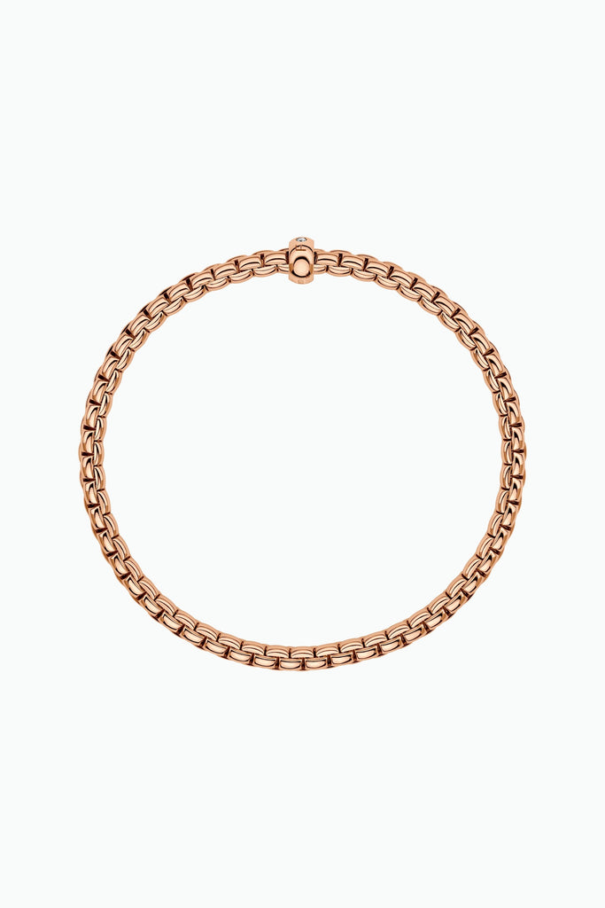 Fope Eka Rose Gold Bracelet with a white diamond