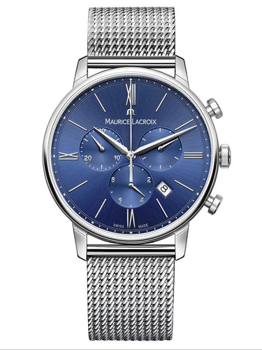 Maurice Lacroix ELIROS Chronograph Blue 40mm on Bracelet