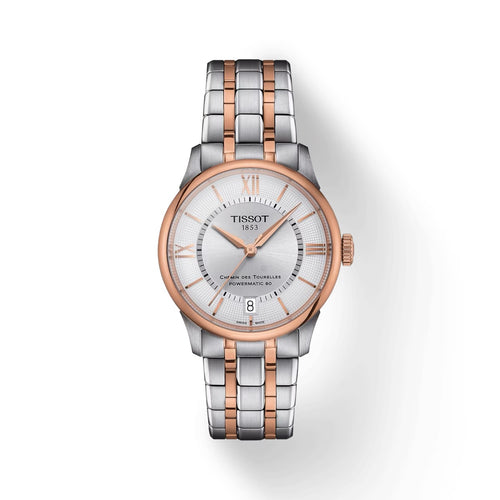 TISSOT CHEMIN DES TOURELLES POWERMATIC 80 34 MM -RG 2TONES