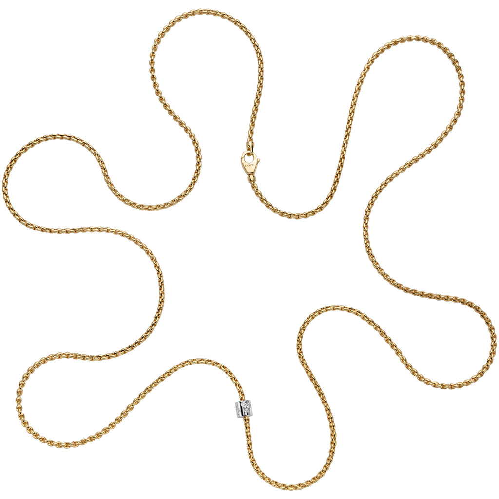 Fope Aria Yellow Gold Necklace with Diamond