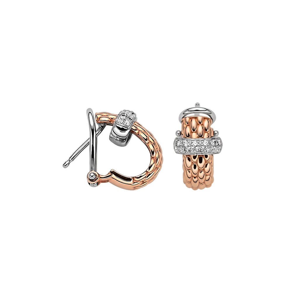 Fope Vendome Rose Gold Earrings with Diamonds