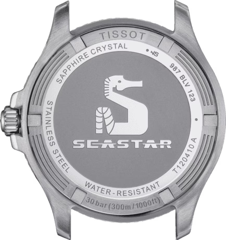 TISSOT SEASTAR 1000 40MM BLACK ON RUBBER