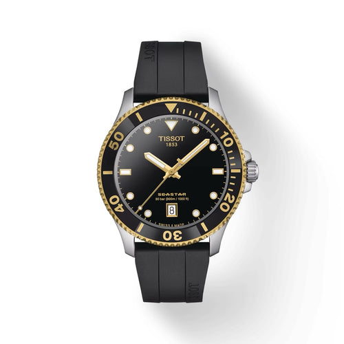 TISSOT SEASTAR 1000 40MM BLACK ON RUBBER