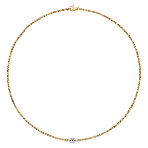 Fope Aria Yellow Gold Necklace with Diamond