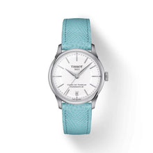 Load image into Gallery viewer, TISSOT CHEMIN DES TOURELLES POWERMATIC 80 34 MM BLUE LEATHER