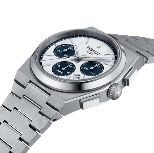 Tissot PRX Automatic Chronograph White and Blue