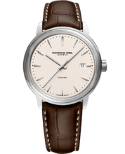 Load image into Gallery viewer, Raymond Weil Maestro light beige on leather