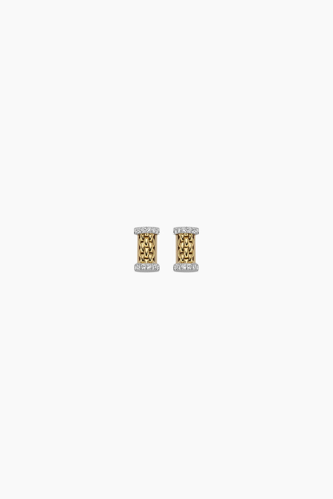 Fope Essentials Yellow and White Gold Earrings with Diamonds