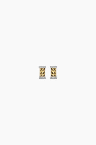 Fope Essentials Yellow and White Gold Earrings with Diamonds 0.17ct