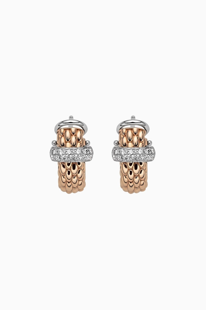 Fope Vendome Rose Gold Earrings with Diamonds