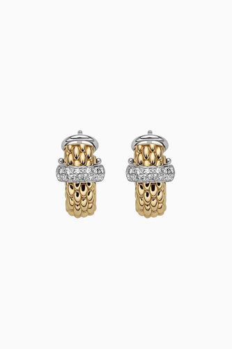 Fope Vendome Yellow Gold Earrings with Diamonds