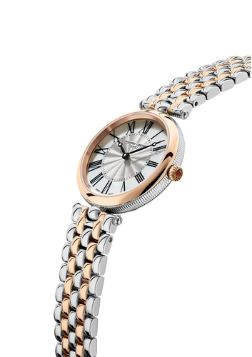 FREDERIQUE CONSTANT CLASSICS ART DECO ROUND LADIES QUARTZ WATCH 2 TONE RG