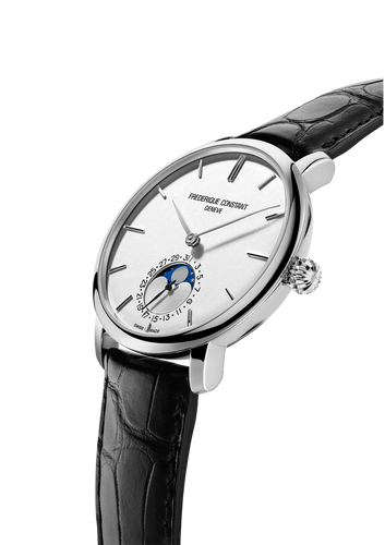FREDERIQUE CONSTANT SLIMLINE MOONPHASE MANUFACTURE SILVER DIAL