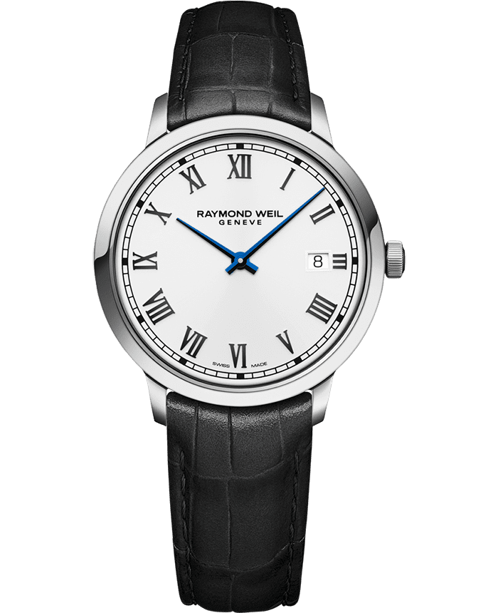 Raymond Weil Toccata Men's Classic White Dial Leather Quartz Watch, 42 mm