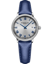 Load image into Gallery viewer, Raymond Weil Toccata Ladies 76 Diamonds Blue Satin Strap Quartz Watch, 29 mm