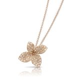 Pasquale Bruni Petit Garden Necklace 18k Rose Gold with Diamonds -Medium flower